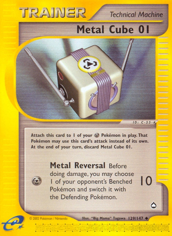 Metal Cube 01 (Trainer) (129/147) - Aquapolis Pokémon Card