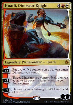 Huatli, Dinosaur Knight (Ixalan) Trading Card