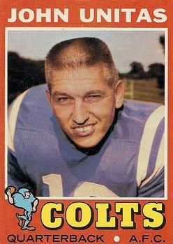 John Unitas 1971 Topps #1 Sports Card