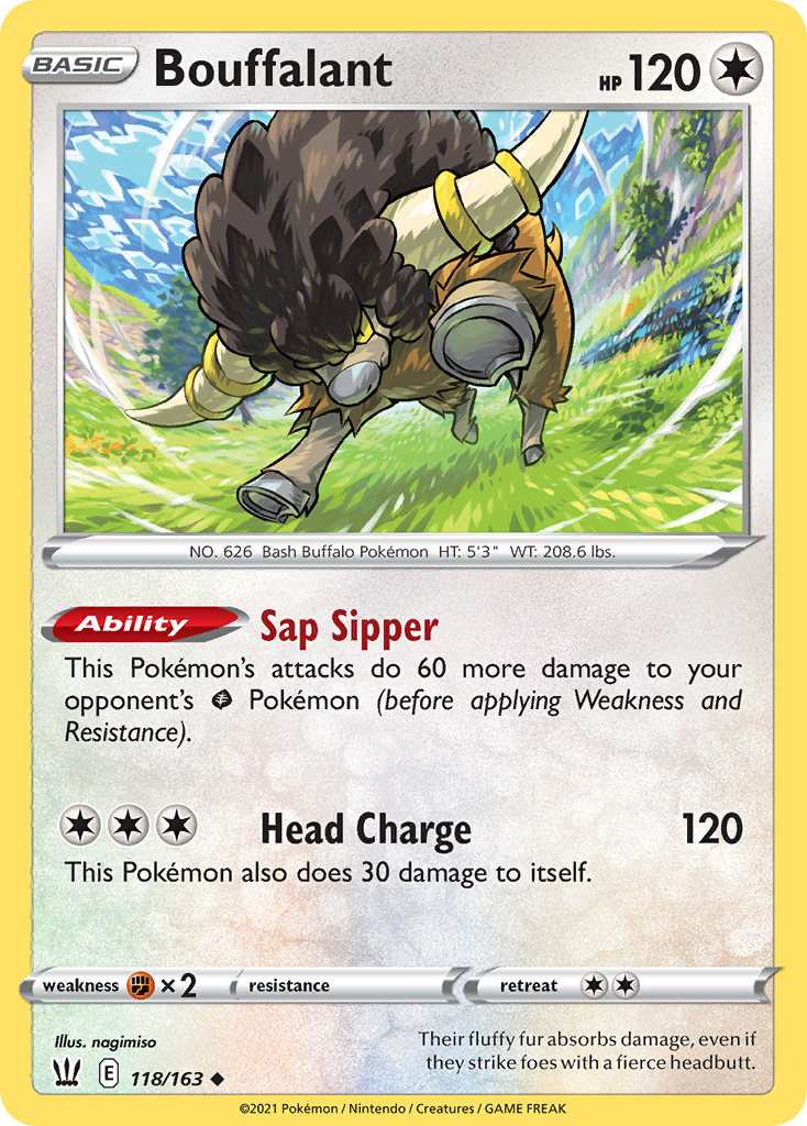 Bouffalant (118/163) - Battle Styles Pokémon Card