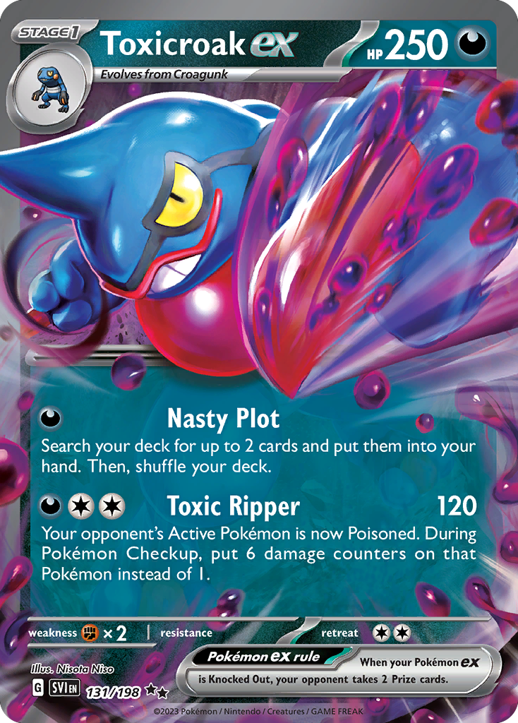 Toxicroak ex (131/198) - Scarlet & Violet Pokémon Card