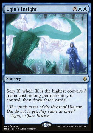 Ugin's Insight (Battle for Zendikar) Trading Card