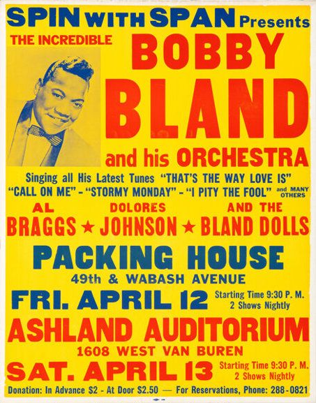 Bobby "Blue" Bland Ashland Auditorium 1963 Concert Poster