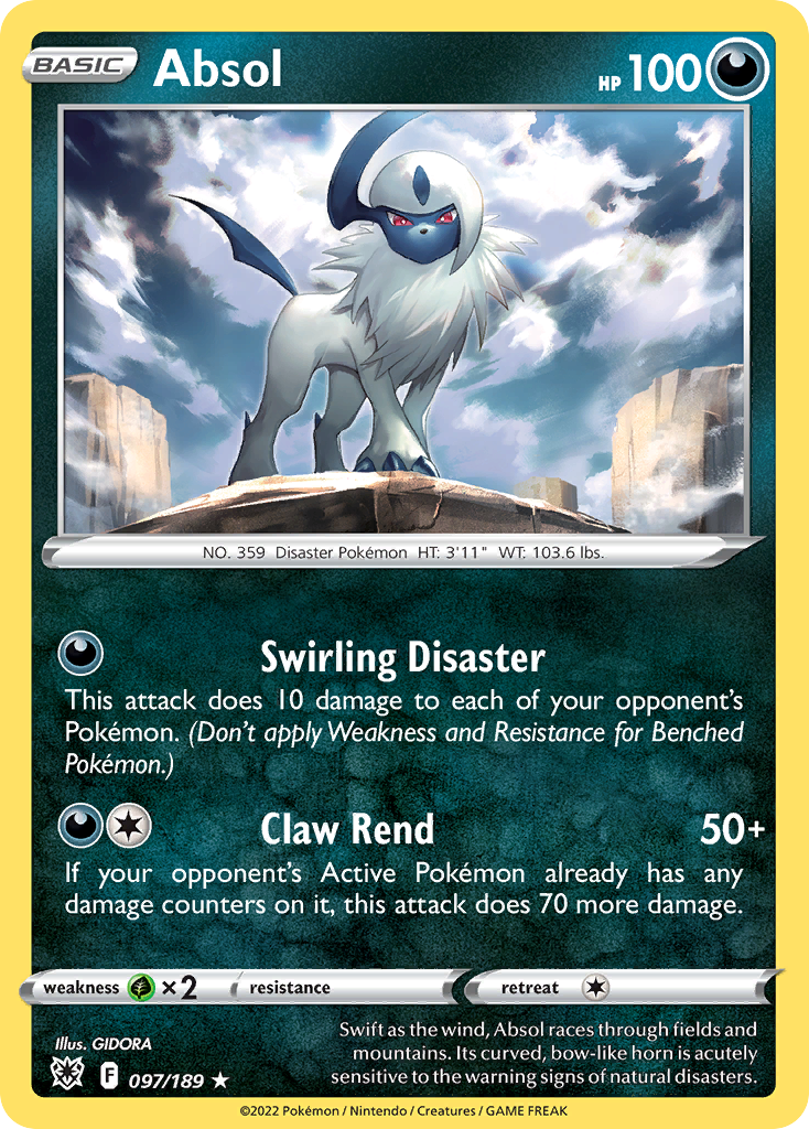 Absol (97/189) - Astral Radiance Pokémon Card