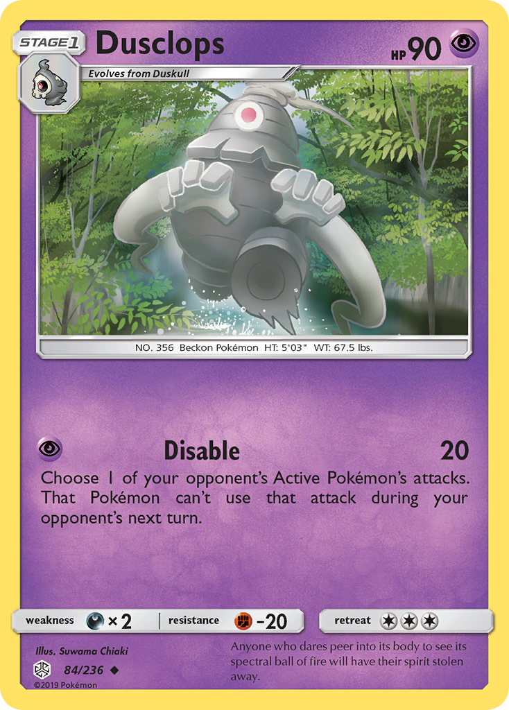 Dusclops (84/236) - Cosmic Eclipse Pokémon Card