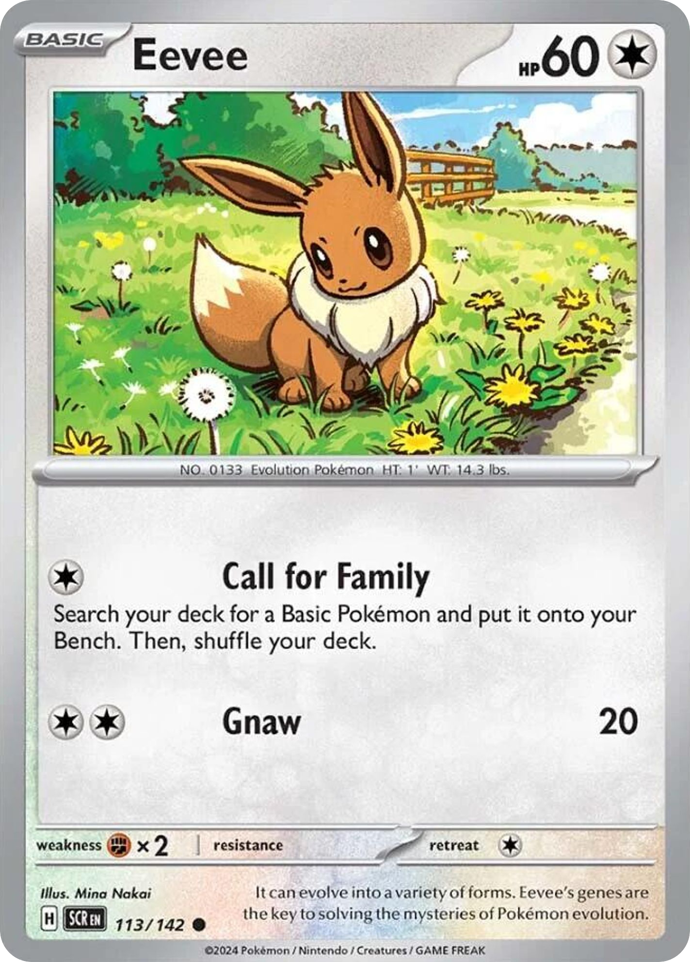 Eevee (113/142) - Stellar Crown Pokémon Card