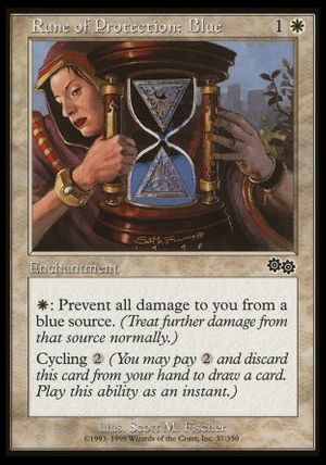 Rune of Protection: Blue (Urza's Saga)