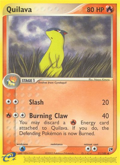 Quilava (51/100) - Sandstorm Pokémon Card