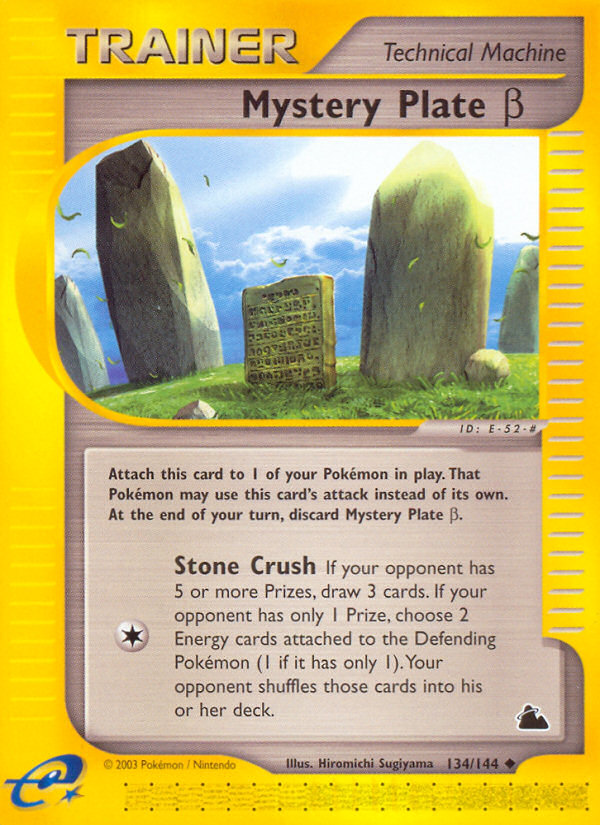 Mystery Plate β (134/144) - Skyridge Pokémon Card