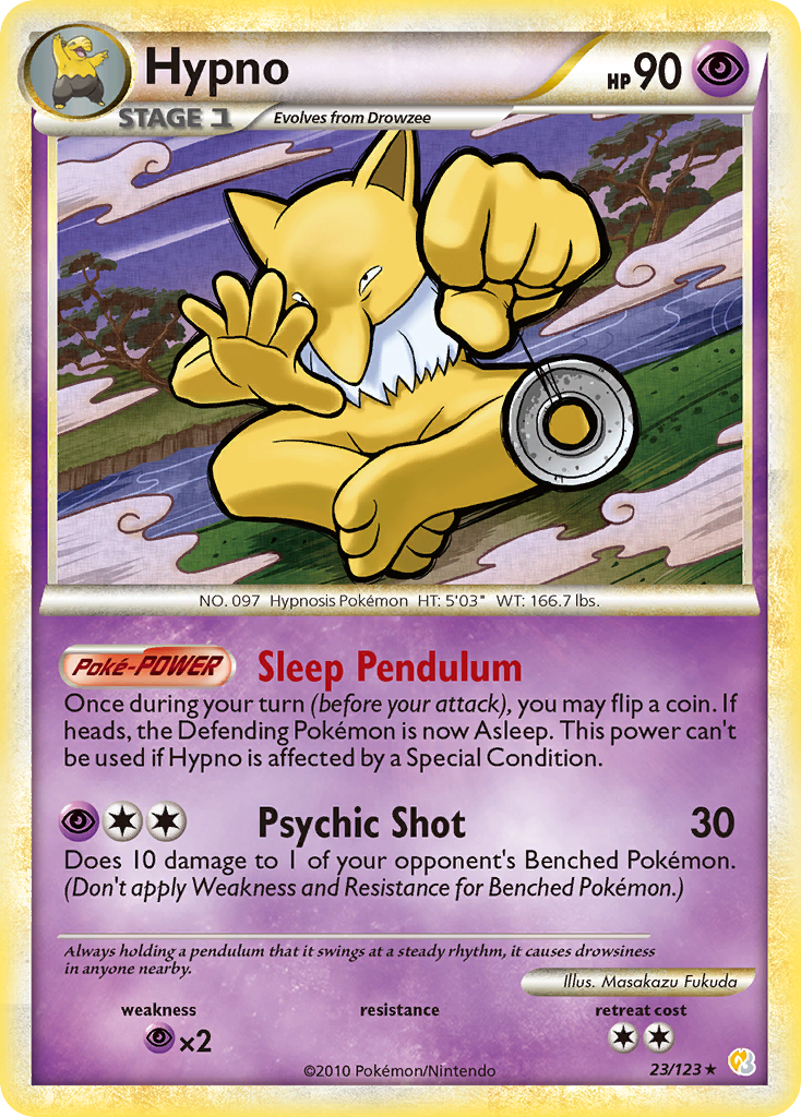 Hypno (23/123) - HeartGold & SoulSilver Pokémon Card