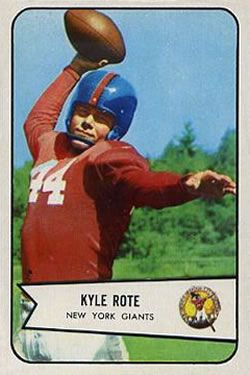 Kyle Rote 1954 Bowman #7 Sports Card
