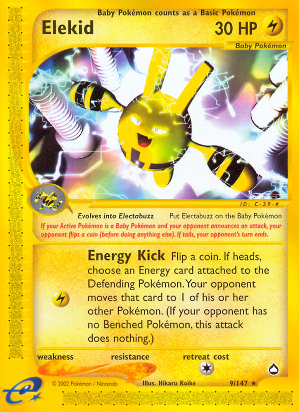 Elekid (9/147) - Aquapolis Pokémon Card