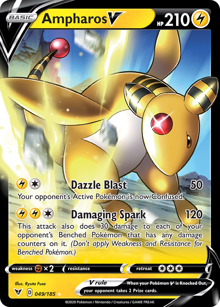 Ampharos V (49/185) - Vivid Voltage Pokémon Card