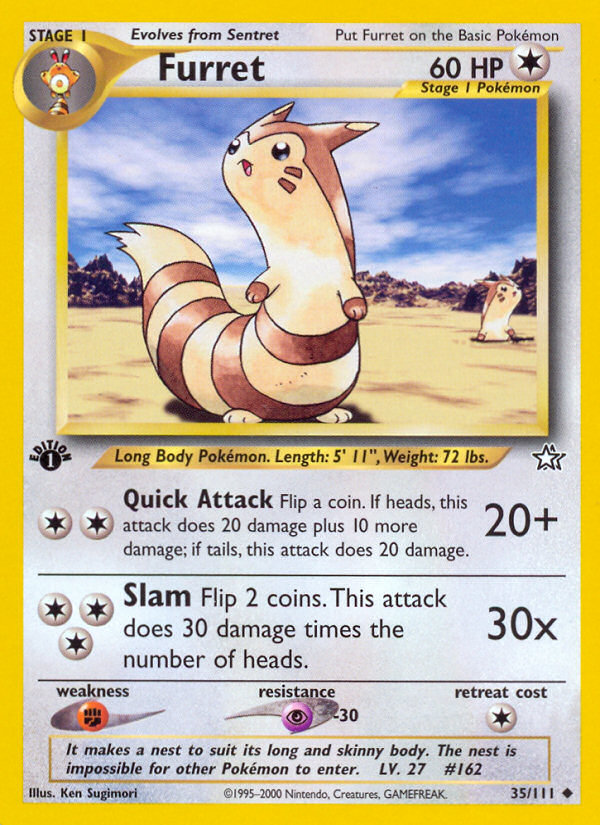 Furret (35/111) - Neo Genesis Pokémon Card