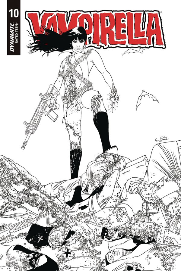 Vampirella #10 (20 Copy Gunduz B&w Cover)