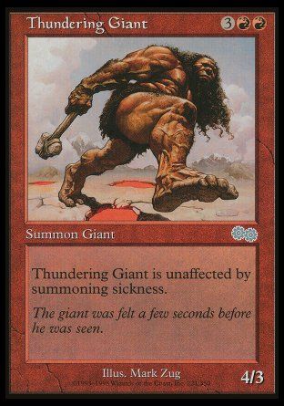 Thundering Giant (Urza's Saga) Trading Card