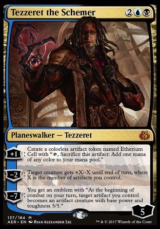 Tezzeret the Schemer (Aether Revolt) Trading Card