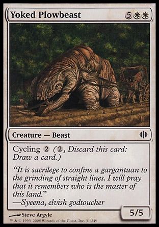 Yoked Plowbeast (Shards of Alara) Trading Card