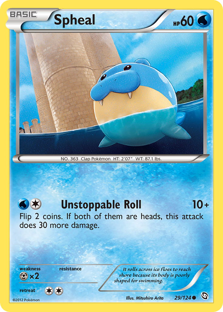 Spheal (29/124) - Dragons Exalted Pokémon Card