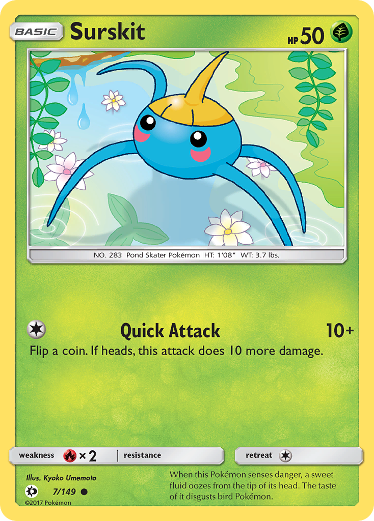 Surskit (7/149) - Sun & Moon Pokémon Card