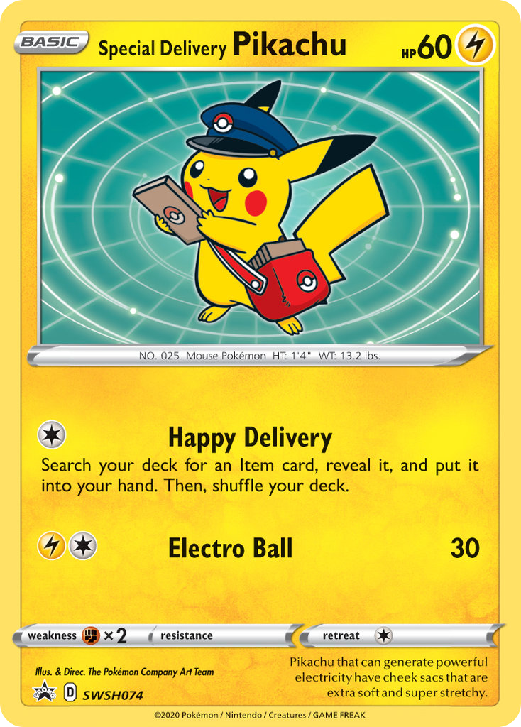 Special Delivery Pikachu (SWSH074) - SWSH Black Star Promos Pokémon Card