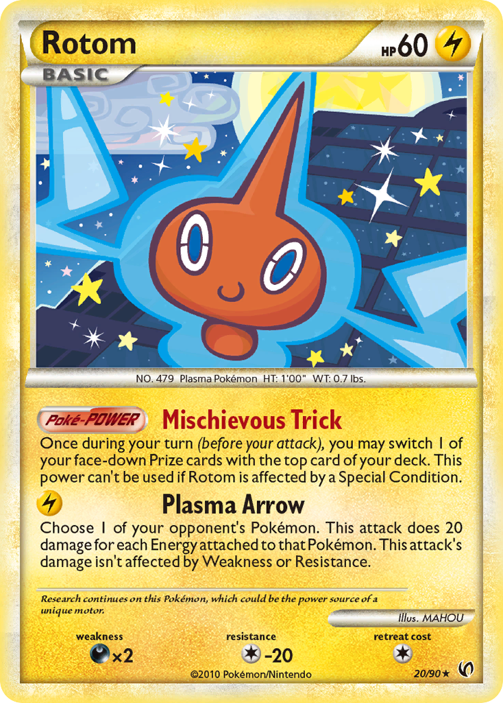 Rotom (20/90) - HS—Undaunted Pokémon Card