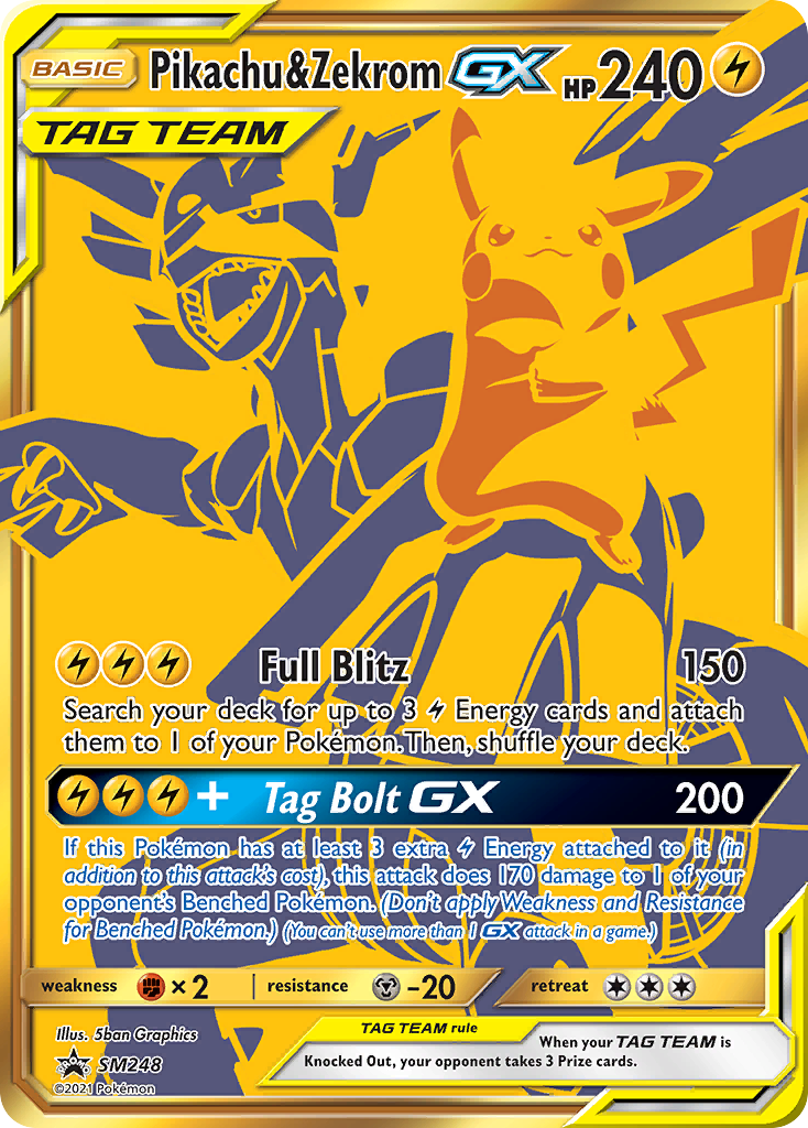 Pikachu & Zekrom GX (SM248) - SM Black Star Promos Pokémon Card