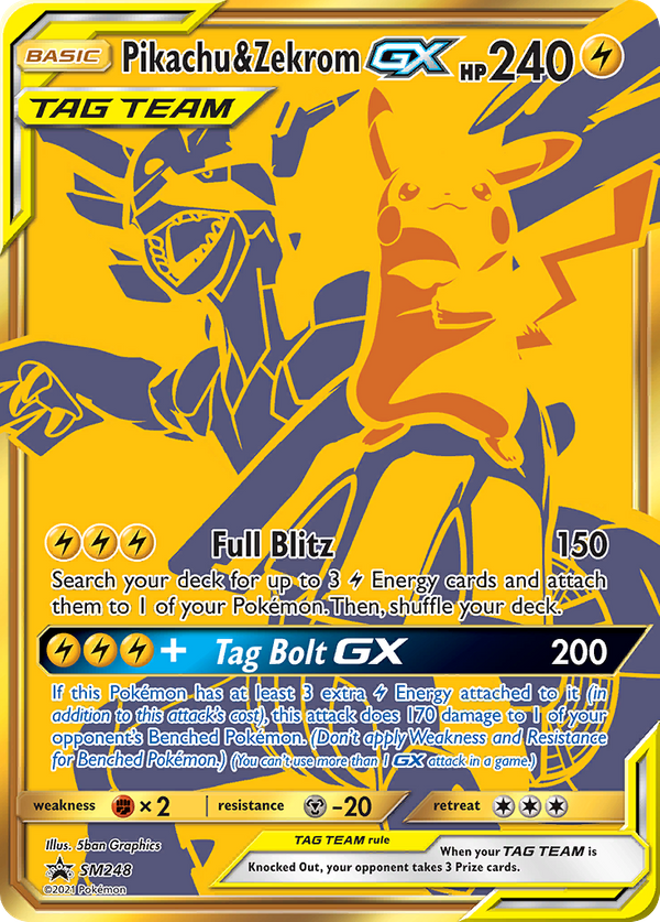 Pikachu & Zekrom GX (SM248) - SM Black Star Promos