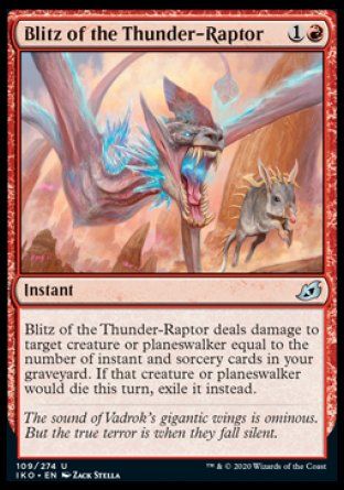 Blitz of the Thunder-Raptor (Ikoria Lair of Behemoths) Trading Card