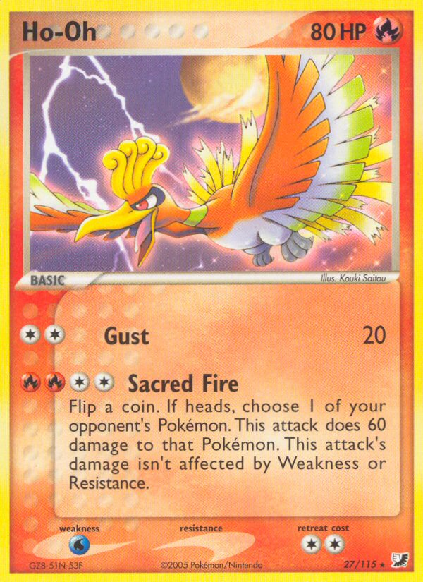 Ho-Oh (27/115) - Unseen Forces Pokémon Card