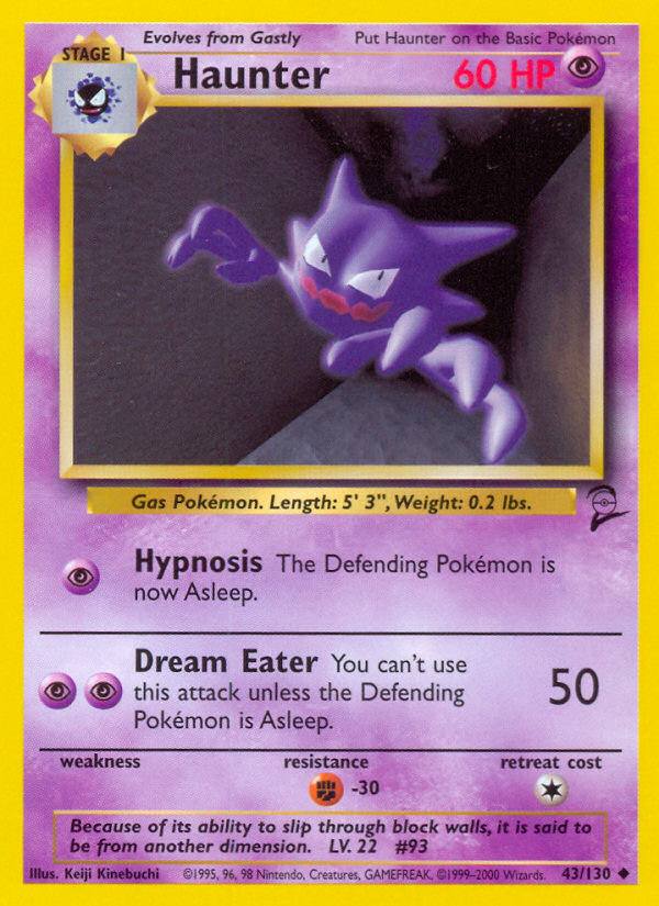 Haunter (43/130) - Base Set 2 Pokémon Card