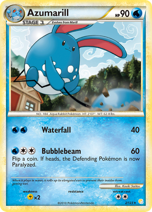 Azumarill (2/123) - HeartGold & SoulSilver (Reverse Holo)
