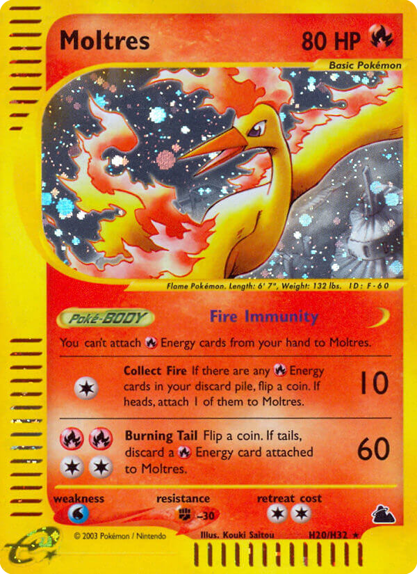 Moltres (H20) - Skyridge Pokémon Card