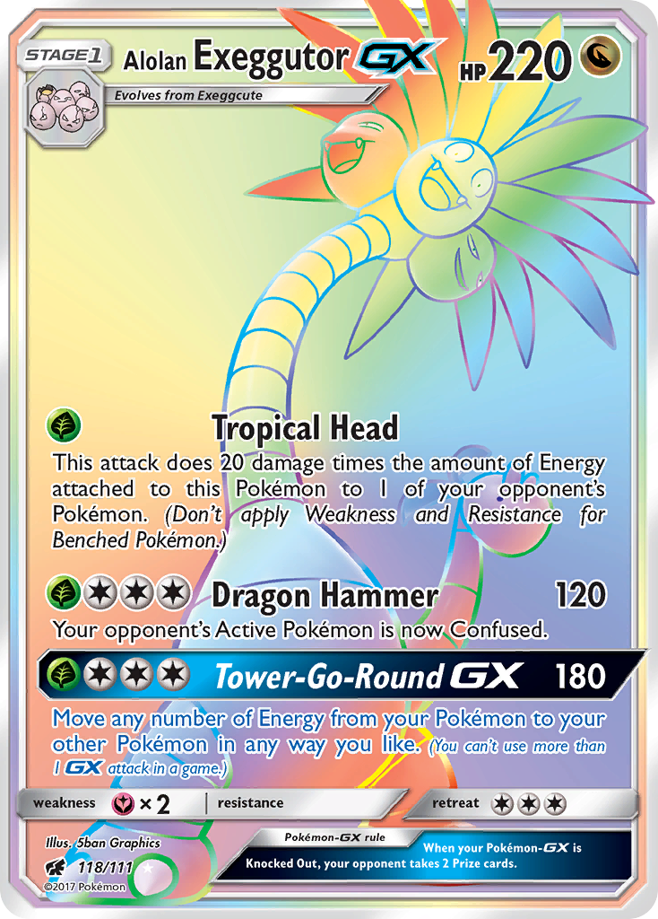 Alolan Exeggutor GX (118/111) - Crimson Invasion Pokémon Card