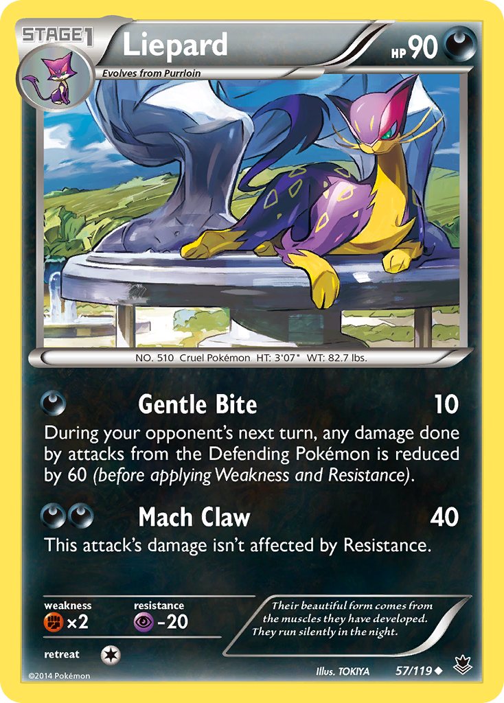 Liepard (57/119) - Phantom Forces Pokémon Card