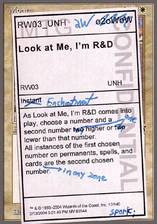 Look at Me, I'm R&D (Unhinged) Trading Card