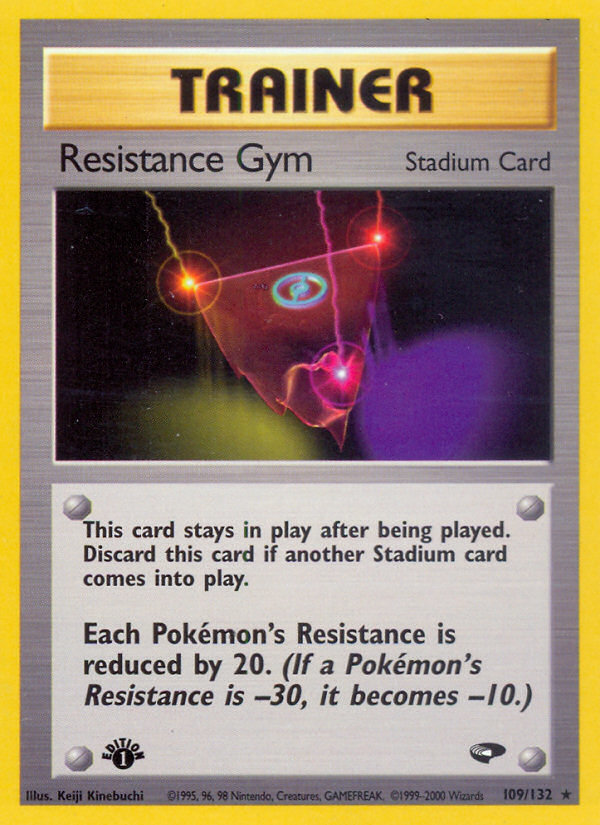 Resistance Gym (109/132) - Gym Challenge (1st Edition) Pokémon Card