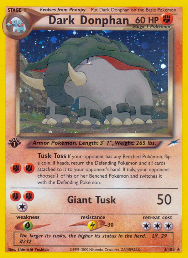 Dark Donphan (3/105) - Neo Destiny Pokémon Card