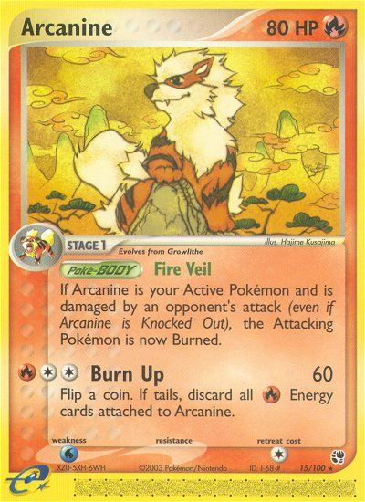 Arcanine (15/100) - Sandstorm Pokémon Card