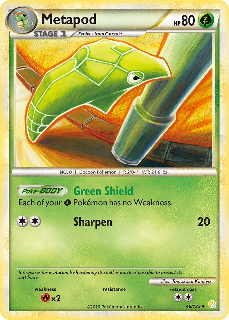 Metapod (46/123) - HeartGold & SoulSilver Pokémon Card