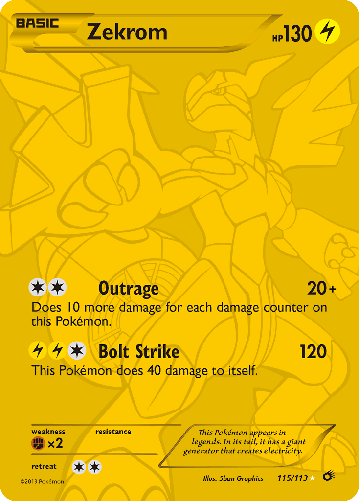 Zekrom (115/113) - Legendary Treasures Pokémon Card