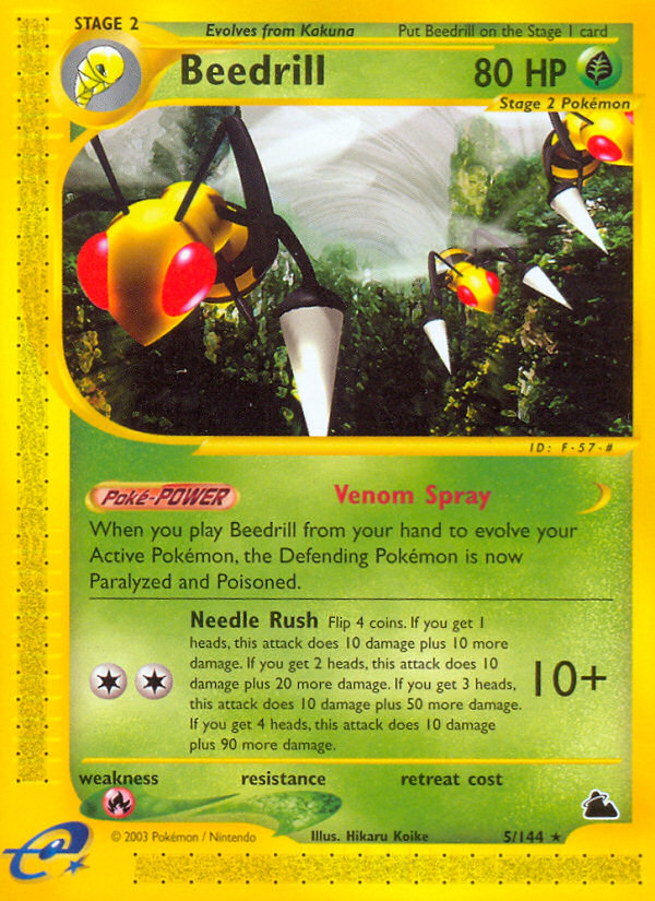 Beedrill (5/144) - Skyridge Pokémon Card