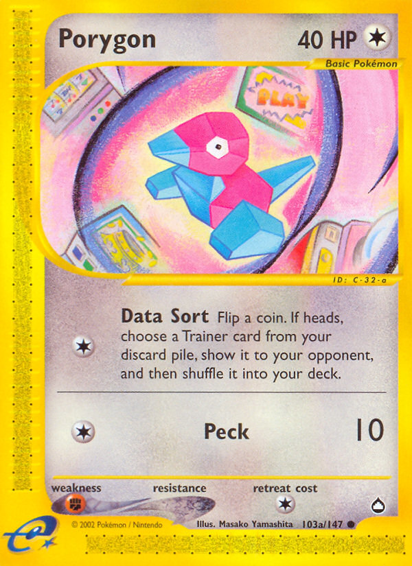 Porygon (103/147) - Aquapolis Pokémon Card