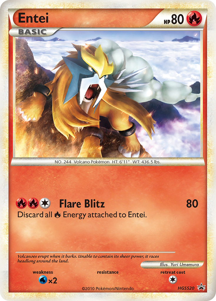 Entei (HGSS20) - HGSS Black Star Promos Pokémon Card