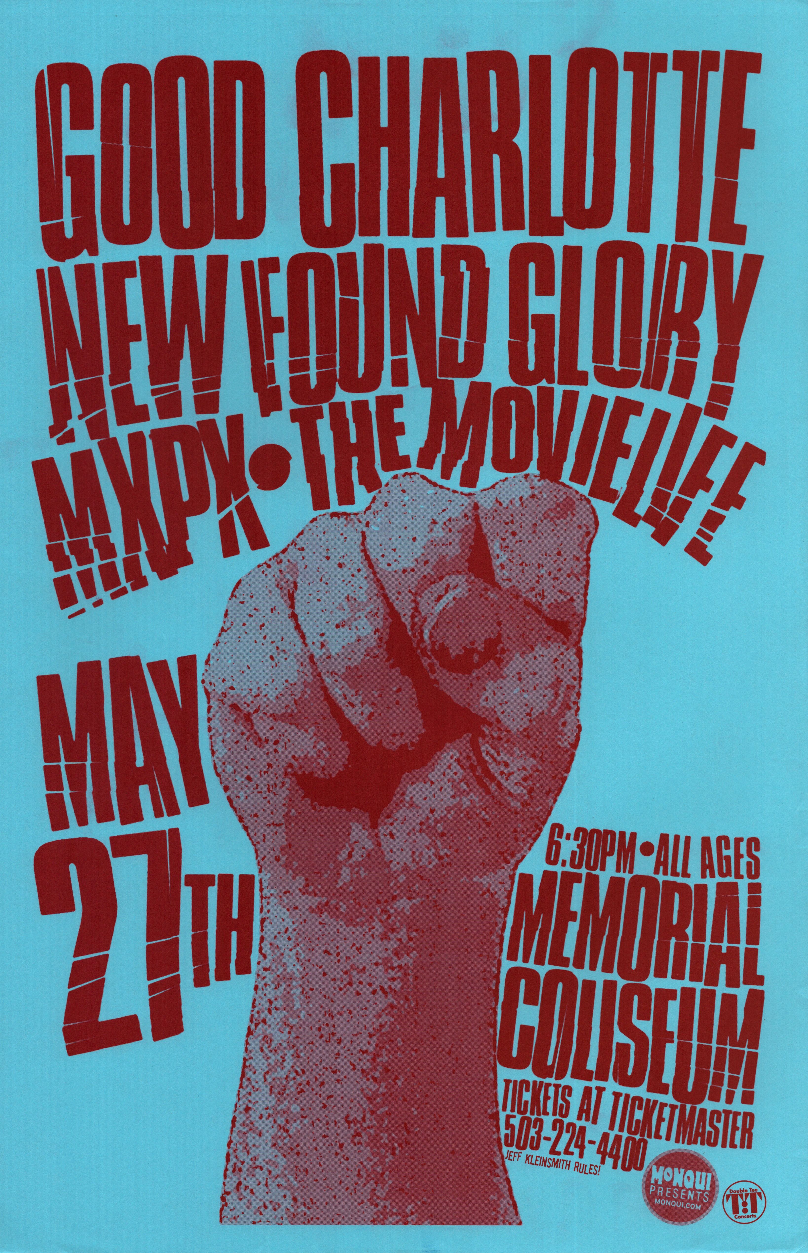 MXP-17.2 Good Charlotte Memorial Coliseum 2003 Concert Poster
