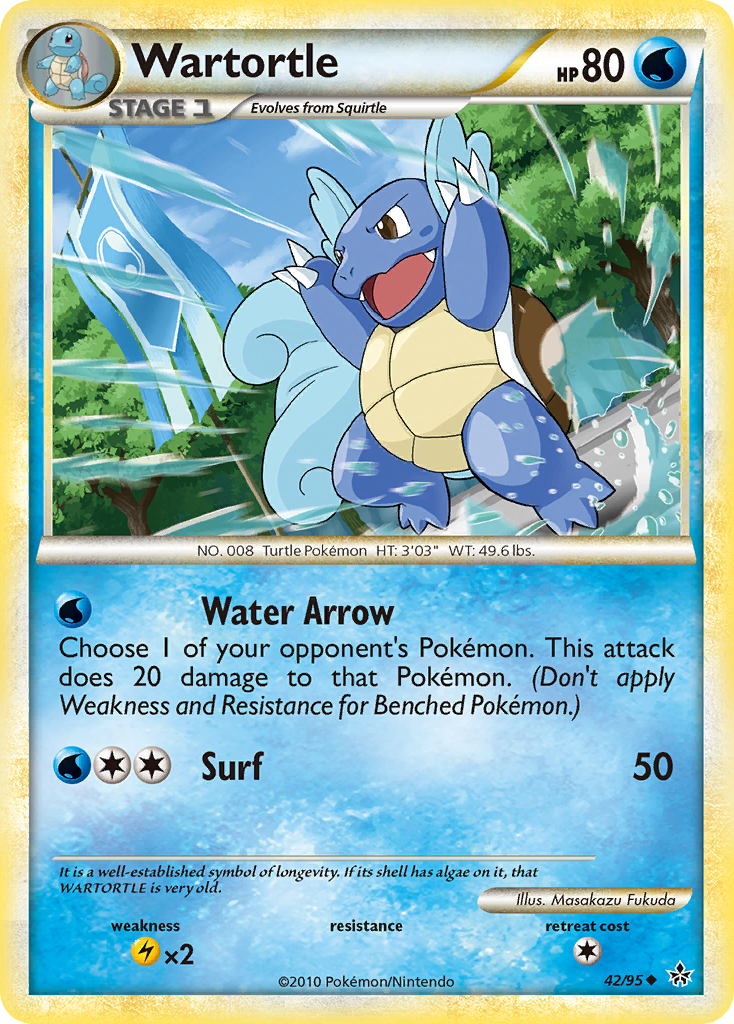 Wartortle (42/95) - HS—Unleashed Pokémon Card