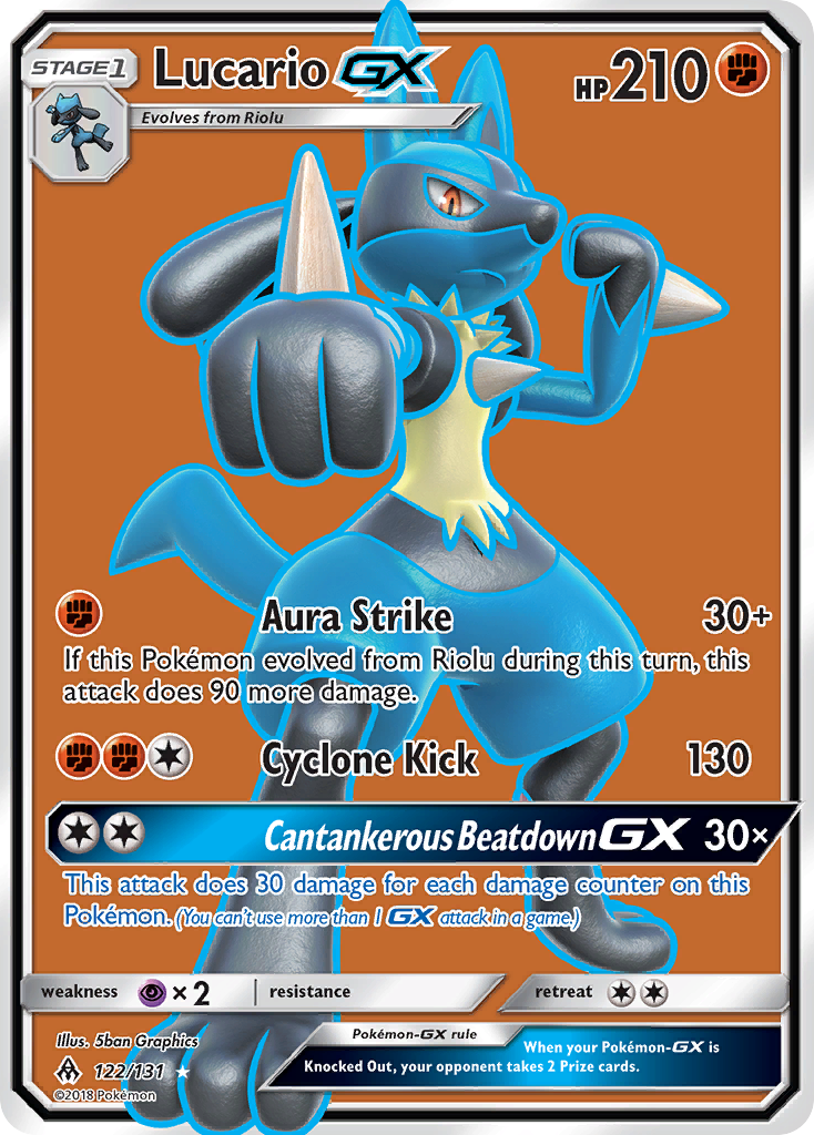 Lucario GX (122/131) - Forbidden Light Pokémon Card