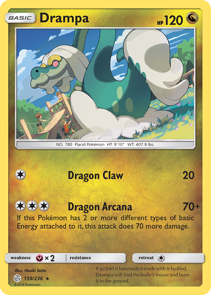 Drampa (159/236) - Cosmic Eclipse Pokémon Card