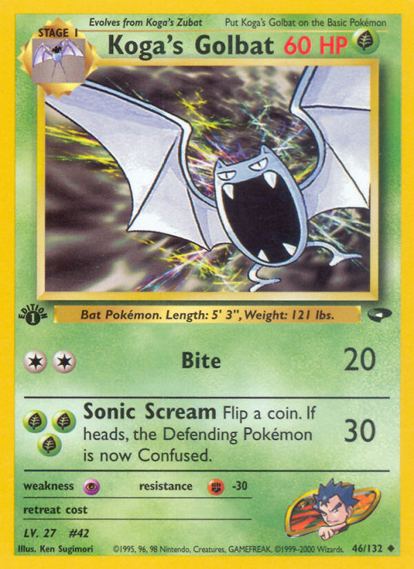 Koga's Golbat (46/132) - Gym Challenge (1st Edition) Pokémon Card