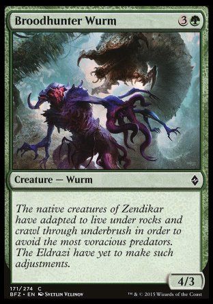 Broodhunter Wurm (Battle for Zendikar) Trading Card